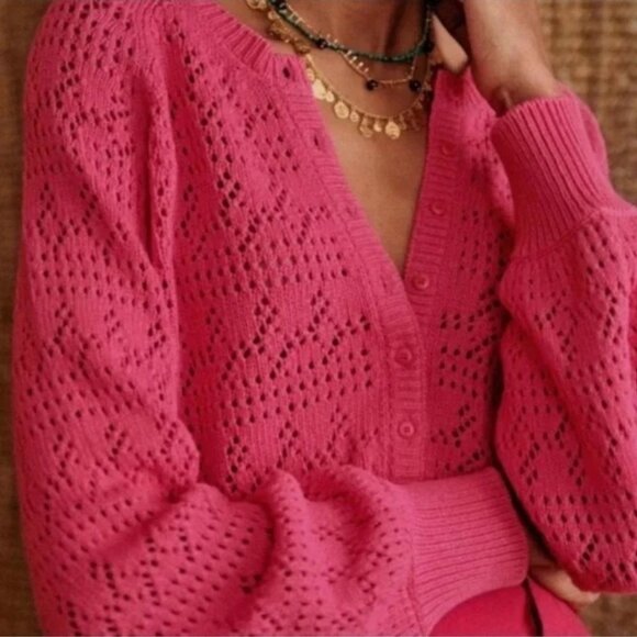 Sezane Capucine Cardigan, Pink - Picture 2 of 13